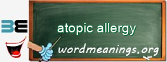 WordMeaning blackboard for atopic allergy